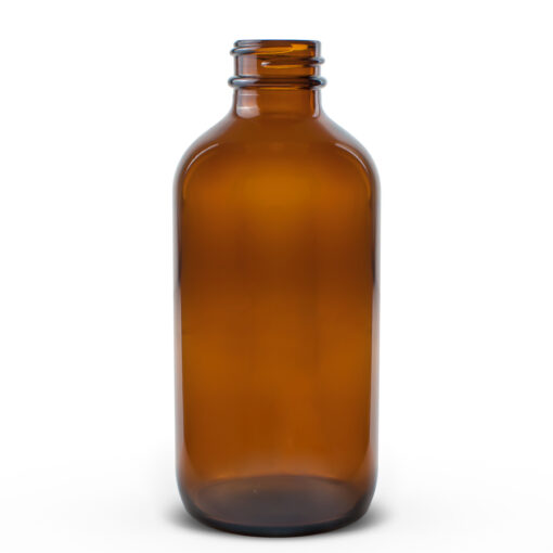 8 oz Boston Round Glass Bottle with 28-400 Neck Finish