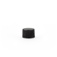 20-400 Black Plastic Screw Top Cap with Liner