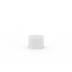 20-400 White Plastic Screw Top Cap with Liner
