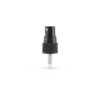 Black PP 20-410 Ribbed Skirt Fine Mist Fingertip Sprayer with 90mm Dip Tube Clear Overcap