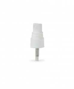 White PP 20-410 Ribbed Skirt Fine Mist Fingertip Sprayer with 90mm Dip Tube Clear Overcap
