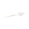 20-400 White PP Plastic Ribbed Skirt Dropper with 91mm Straight Medical Graduated Glass Pipette