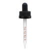 20-400 Black PP Plastic Child Resistant Dropper with 76 mm Straight Graduated Glass Pipette