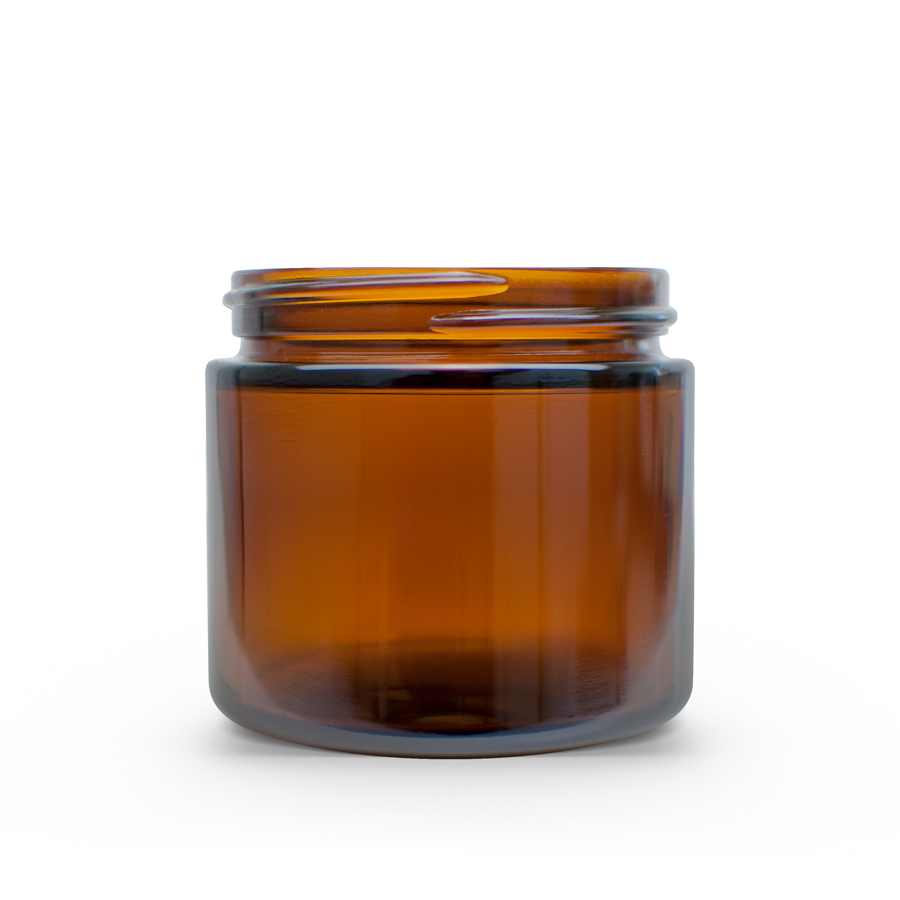 Amber Glass Jar with Metal Screw Cap for Wholesaale