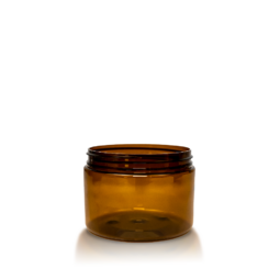 12 oz Amber PET Straight Sided Jar 89-410 Neck Finish