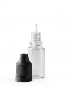 10 ml PET Plastic Dripper Bottle Assembly with Black Child Resistant Cap & Tip Off