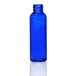 2 oz PET Cosmo Round Bottle with 20-410 Neck Finish Cobalt Blue