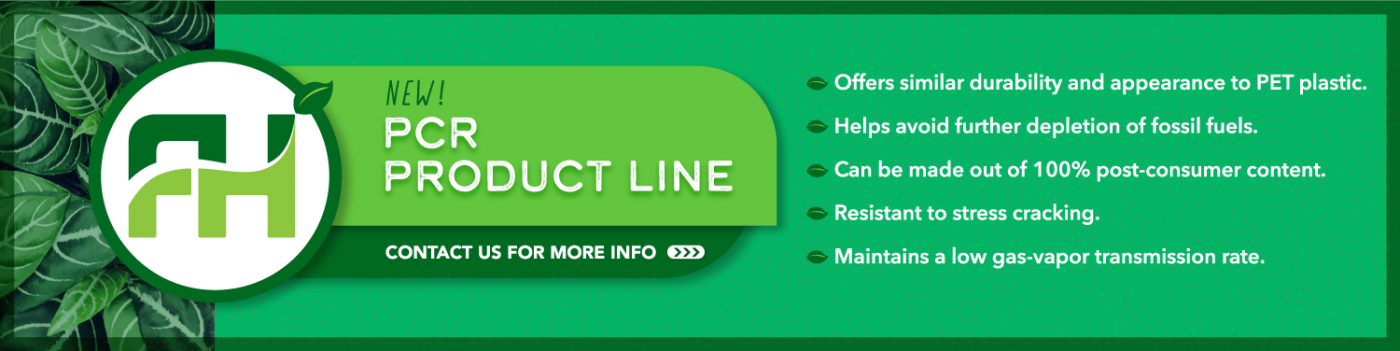 6 Things You Should Know About Recyclable Lids 2 FH Packaging LLC PCR Compliant Packaging PCR30 Durability Low Gas and Economic Friendly