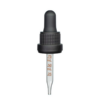 0.5 oz Black Graduated Medical Grade Glass Dropper with Tamper Evident Seal (18-400)(Heavy Duty)