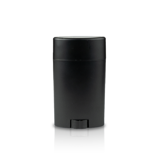 75g Matte Black Plastic Oval Deodorant Stick with Flat Top Cap-1