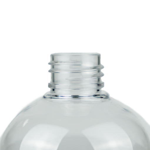 12 oz Clear PET Plastic Boston Round Bottle with 24-410 Neck-1