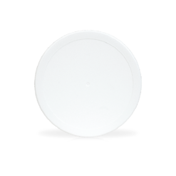 120mm 100-400 White Ribbed (Matte Top) Plastic Cap with Foam Liner-1