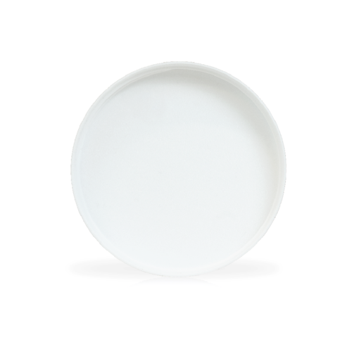 120mm 100-400 White Ribbed (Matte Top) Plastic Cap with Foam Line-2