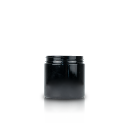 4 oz Black PET Straight Sided Jar 58-400 Neck Finish