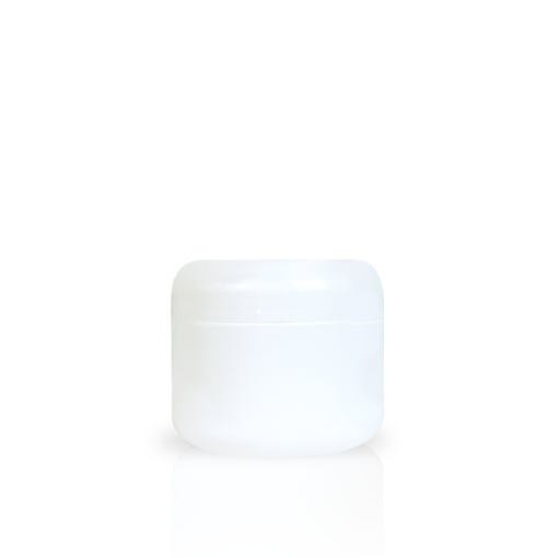 0.25 oz White Polypropylene Double Wall Round Jar-1
