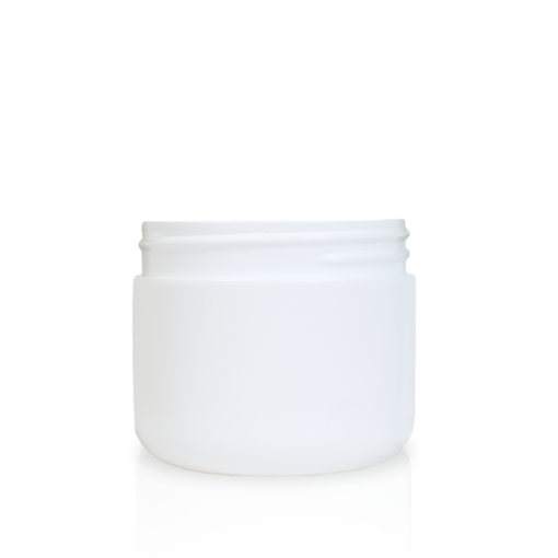 2 oz White Polypropylene Double Wall Round Jar -2