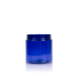 2 oz Cobalt Blue PET Straight Sided Jar 48-400 Neck Finish