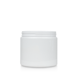 16 oz White PET Straight Sided Jar 89-400 Neck Finish