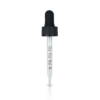 1 oz Black Child Resistant Graduated Glass Dropper (18-400)