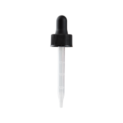 Black PP Plastic Ribbed Skirt Dropper