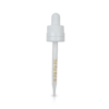 18-400 White Medical Grade Child Resistant with Tamper Evident Seal Graduated Glass Dropper (94mm)