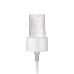 White PP 24-410 Smooth Skirt Fine Mist Fingertip Sprayer with 175mm Dip Tube Clear Overcap