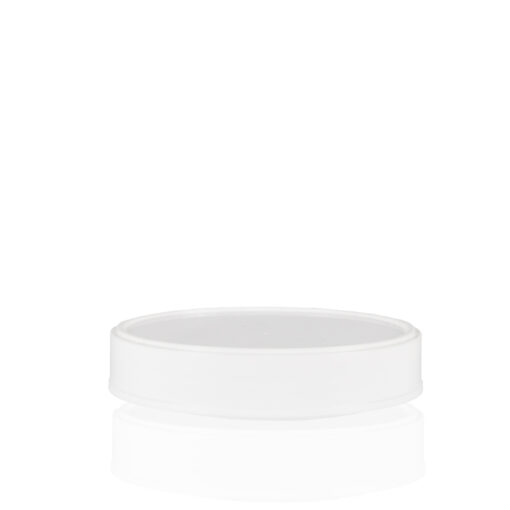White PP Plastic 120-400 Smooth Skirt Lid with HIS liner